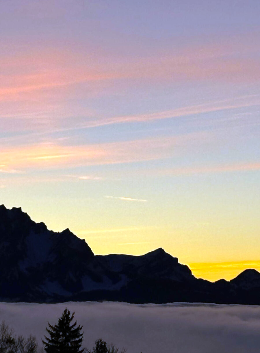 Berge im Abendlicht